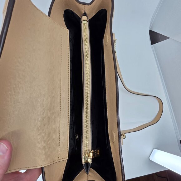 DKNY Creamy Peach Bryant Park East West Chain Tote With Gold Accents - Picture 10 of 15